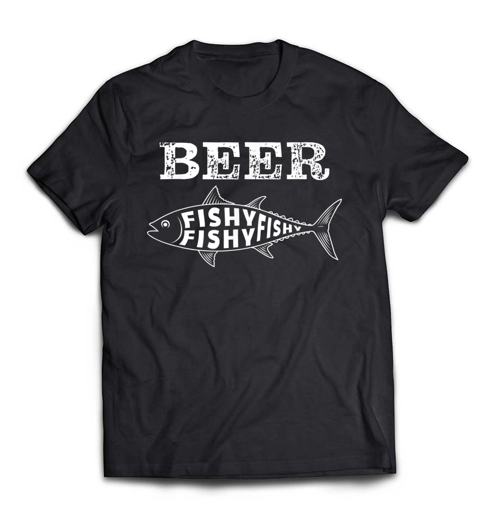 B07v1znnpr Black Org Fish Beer Funny Fishy Quote Love Fishing Drinking Saying T Shirt Resize - Fish Beer Funny Fishy Quote T-Shirt: Celebrate Your Love for Fishing and Brews